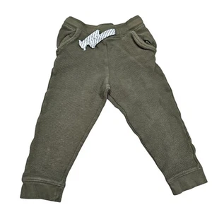 Tommy Bahama Kids Olive Green Ribbed Jogger Pants With Drawstring Waist Size 4T - Picture 1 of 6