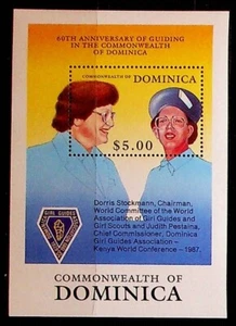 DOMINICA Sc 1231 NH SOUVENIR SHEET OF 1989 - SCOUTS - (SC1) - Picture 1 of 1