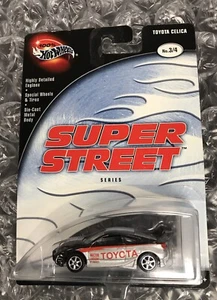 Toyota Celica 2002 Hot Wheels 100 % serie Super Street 3/4 negro-plateado con RR-6Sp - Imagen 1 de 6