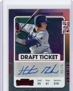Hunter Goodman 2021 Panini Contenders Draft Ticket Rookie Rc Auto /75 - Rockies - Picture 1 of 2