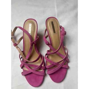 Tahari Future Wedge Leather Sandals Size 9.5 - Picture 1 of 6