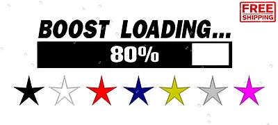 BOOST LOADING STICKER DECAL JDM TUNER LOW FUNNY EURO KDM CAR JDM BOOST RACING - Image 1 of 3