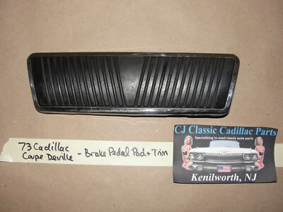 OEM 73 Cadillac Coupe Deville BRAKE PEDAL PAD WITH CHROME TRIM - Image 1 of 4