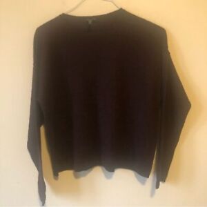 Eileen Fisher 100% Cashmere Maroon Sweater Italian Yarn Size S/P