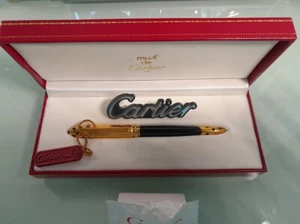 *** Penna Cartier Panthère Laque nera (1993) inchiostro blu a sfera *** - Foto 1 di 11