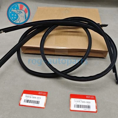 New Left & Right Roof Drip Molding Weatherstrip Kit For 1996-2000 Honda Civic Foto 1 de 4