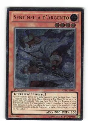 Yugioh SILBER-WACHPOSTEN , redu-it033 Ultimate Rare italienisch NM 1. Auflage - Bild 1 von 2