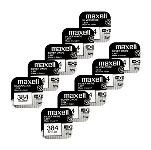 10 MAXELL 384 392 SR41SW BATTERIES SILVER 1.55V WATCH BATTERY EXP 2022 NEW - Picture 1 of 6