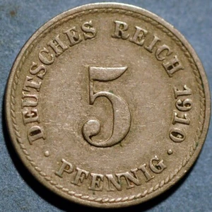 Germany Empire 5 Pfennig 1910 F KM# 11 - Picture 1 of 2