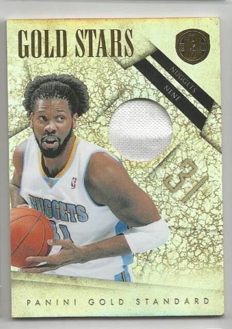 Nene Hilario player worn jersey patch basketball card (Denver Nuggets) 2004  Topps Finest Refractor #110 LE 203/250 at 's Sports Collectibles Store