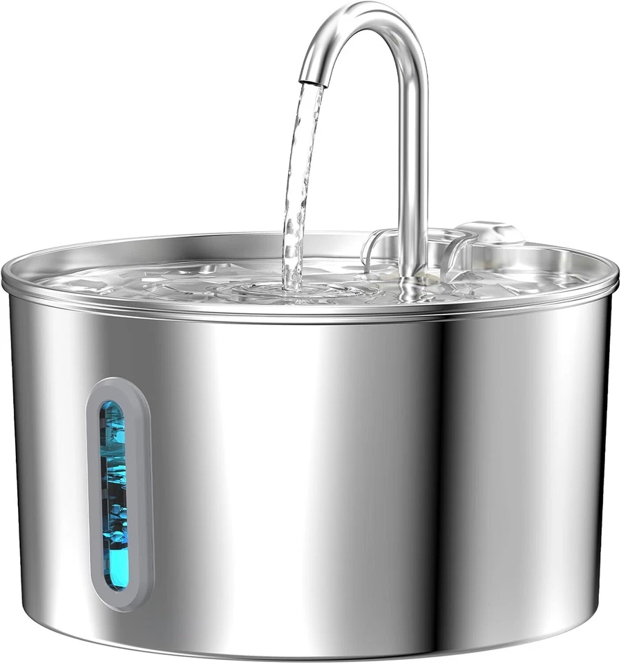 Cat Water Fountain Stainless Steel: Cat Fountain for Drinking - Automatic Pet Wa - Image 1 of 4