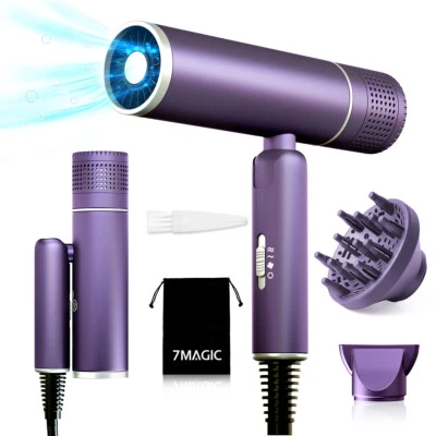7MAGIC Profi Haartrockner Ionen Föhn Schnelles Trocknen Faltbarer Fön Hair Dryer