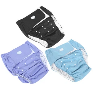 Adult Diaper Reusable Elderly Incontinence Nappy Washable Adjustable Diaper WYD - Picture 1 of 19