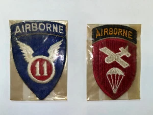 2 Vintage WWII US Army Airborne Division Military Patch - Picture 1 of 7