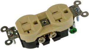 Hubbell 5362I Duplex Receptacle Ivory 20A 125V 2 Pole 3 Wire Grounding - Picture 1 of 1