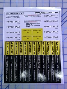 Adesivi decalcomanie Williams WPC Shop Out per riparazione restauro flipper - Foto 1 di 1