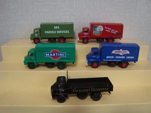 5 Vanguards Thames Trader Lorries - BRS/BIRDSEYE/PG TIPS/MARTINI/GUINNESS - Picture 1 of 3