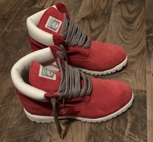 SHIPS SAME DAY Timberland 6 pulgadas rojo y blanco para hombre talla 11 talla 11M raro - Imagen 1 de 12
