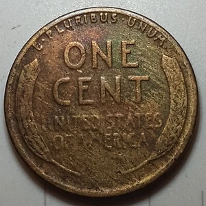 1939 S Lincoln Wheat Cent Rainbow Woody Toner Error - Picture 1 of 2