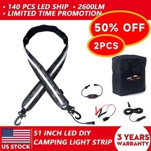 Tira de luz suave LED para camping de 51 pulgadas-2600LM-IP67 agua de doble protección 2 piezas - Imagen 1 de 5
