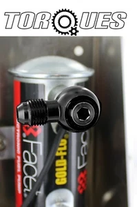 Conjunto de banjo AN -6 (JIC6) a 1/4" NPT para bomba de combustible superior roja/azul faceta negra - Imagen 1 de 4
