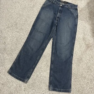 Structure Jeans 32x31 Blue Wide Leg Worker Carpenter Baggy VTG Y2K Skate Mall - Picture 1 of 10