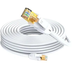 Elfcam® - 30 Meter Ethernet Kabel Cat 7 Rund, LAN/WLAN Kabel Mit Vergoldetem RJ4 - Bild 1 von 8