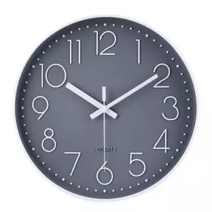 12" Non-Ticking Silent Battery Operated Round Wall Clock Modern Style Decor - Picture 1 of 6