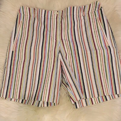 Pantalones cortos de golf LIZ GOLF AUDRA para mujer talla 8 multicolor a rayas S Foto 1 de 3