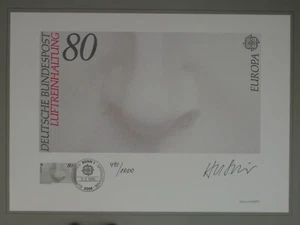 Briefmarkengrafik PHILARTES 1279 Europa 1986 Michelangelo Auflage 1000 - Bild 1 von 1