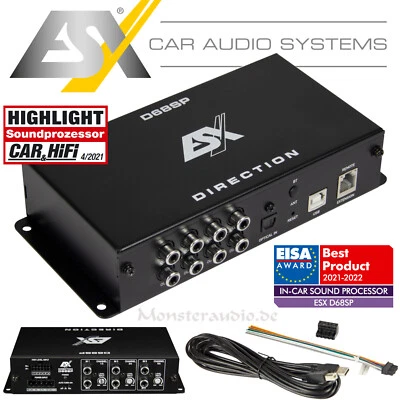ESX D68SP 8-Kanal DSP digitaler Soundprozessor 32 Bit 294MHz für Auto Verstärker - Bild 1 von 4