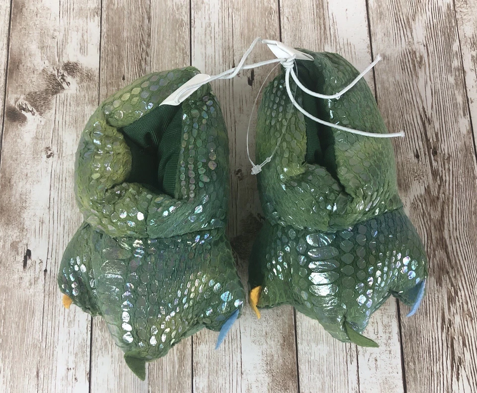 Swiggles Dinosaur Slippers Toddler Boys Small 5 6 Green Scales Slip-On - Image 1 of 1
