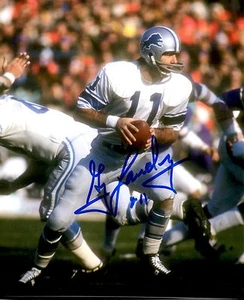 Foto autografiada de Greg Landry Detroit Lions 8x10 con certificado de autenticidad - Imagen 1 de 1