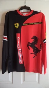 Ferrari Challenge Long Sleeve Men's Shirt Med Red Black NWOT - Picture 1 of 6