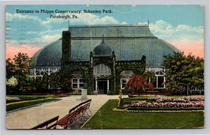 Pittsburg Pennsylvania Eingang Phipps Konservatorium Schenley Park um 1916 Postkarte - Bild 1 von 4
