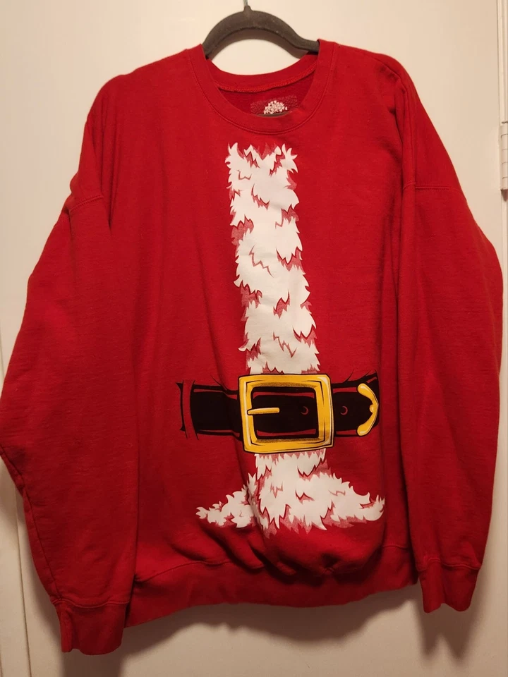 Sudadera Ann Arbor Novedad Fat Santa Navidad Para Hombre Roja 2xl Foto 1 de 4
