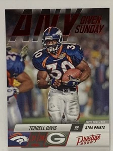 2022 Panini Prestige - Any Given Sunday Bronco’s Red - Terrell Davis 437/499 - Picture 1 of 3