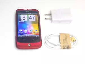 RED HTC PC49100 WILDFIRE UNLOCKED CELL PHONE FIDO ROGERS TELUS BELL KOODO CHATR - Picture 1 of 6