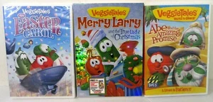 New VeggieTales DVD Lot Easter Carol Merry Larry True Light Of Christmas Abe - Imagen 1 de 1