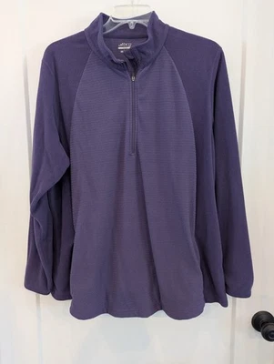 BCG Plus 3X Women's Purple Fleece 1/4 Zip Pullover Pockets Athleisure Activewear - Image 1 of 4