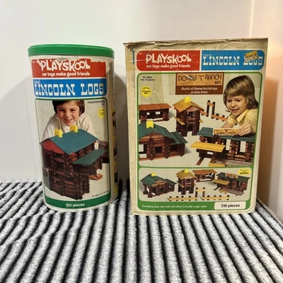De Colección Playskool Lincoln Troncos Doble L Rancho Set 310 Piezas y Frontiersman Set 150 Piezas Foto 1 de 4