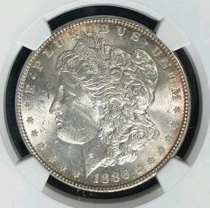 1886 MORGAN SILVER DOLLAR ~ NGC - MS 63 ~BEAUTIFUL COIN~ REF#32-028 - Picture 1 of 4