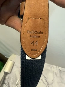Leather Man Belt Size 44 Blue With Wahoo’s World Wide Sportsman - Picture 1 of 4