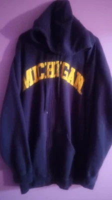 Mens Campus Den Michigan Wolverines Big 10 Zip Hoodie March Madness NCAA Sz 4x - Image 1 of 4