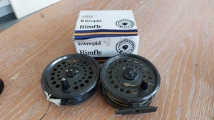 VINTAGE INTREPID RIM FLY REGULAR FISHING REELS x2 - Picture 1 of 2