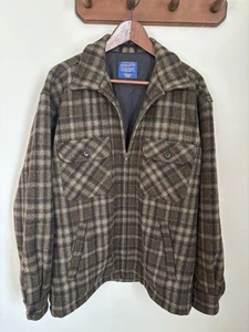 Pendleton Men’s Brown Plaid Thinsulate Lined Jacket Size Large - Picture 1 of 5