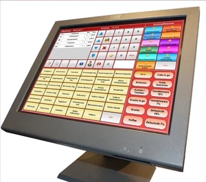 KASSENSYSTEM EINZELHANDEL TOUCHSCREEN KASSE POSPROM TSE KONFORM KIOSK IMBISS - Bild 1 von 8