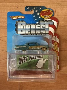 2008 Hot Wheels ‘58 Chevy Impala Connect Cars West Virginia Blue 1/64 - Picture 1 of 3