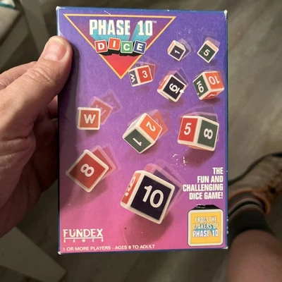 Phase 10 Dice - Fundex 1993 - 9 Dice with  Scorepad - Image 1 of 4
