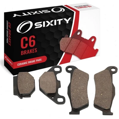Front + Rear Ceramic Brake Pads 1993 Husaberg FC499 Set Full Kit Fixing Pin tg - Image 1 of 4